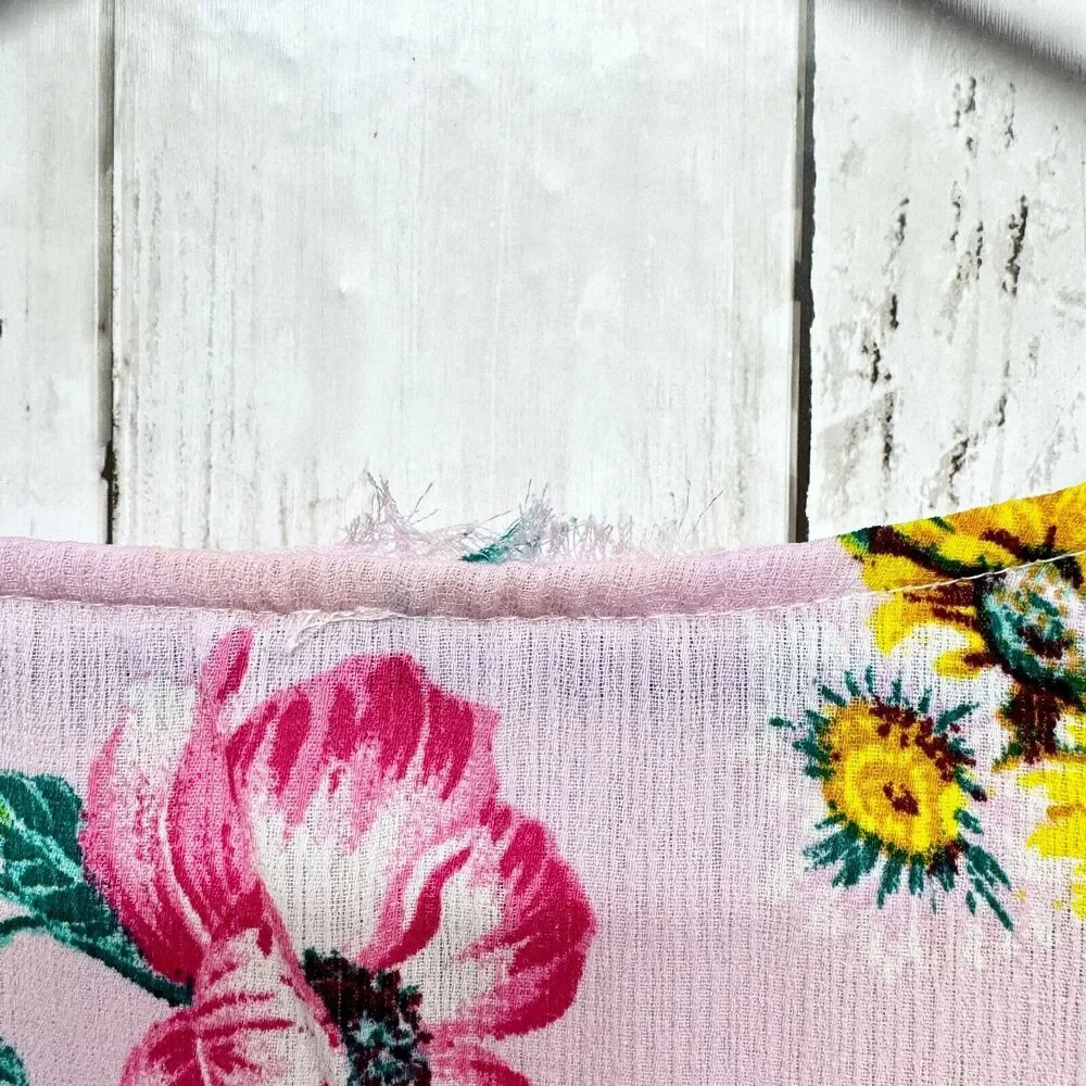 Red Lolly Shirt Women M‎ Short Sleeve High Low Floral Pink Round Neck Polyester - Picture 6 of 7